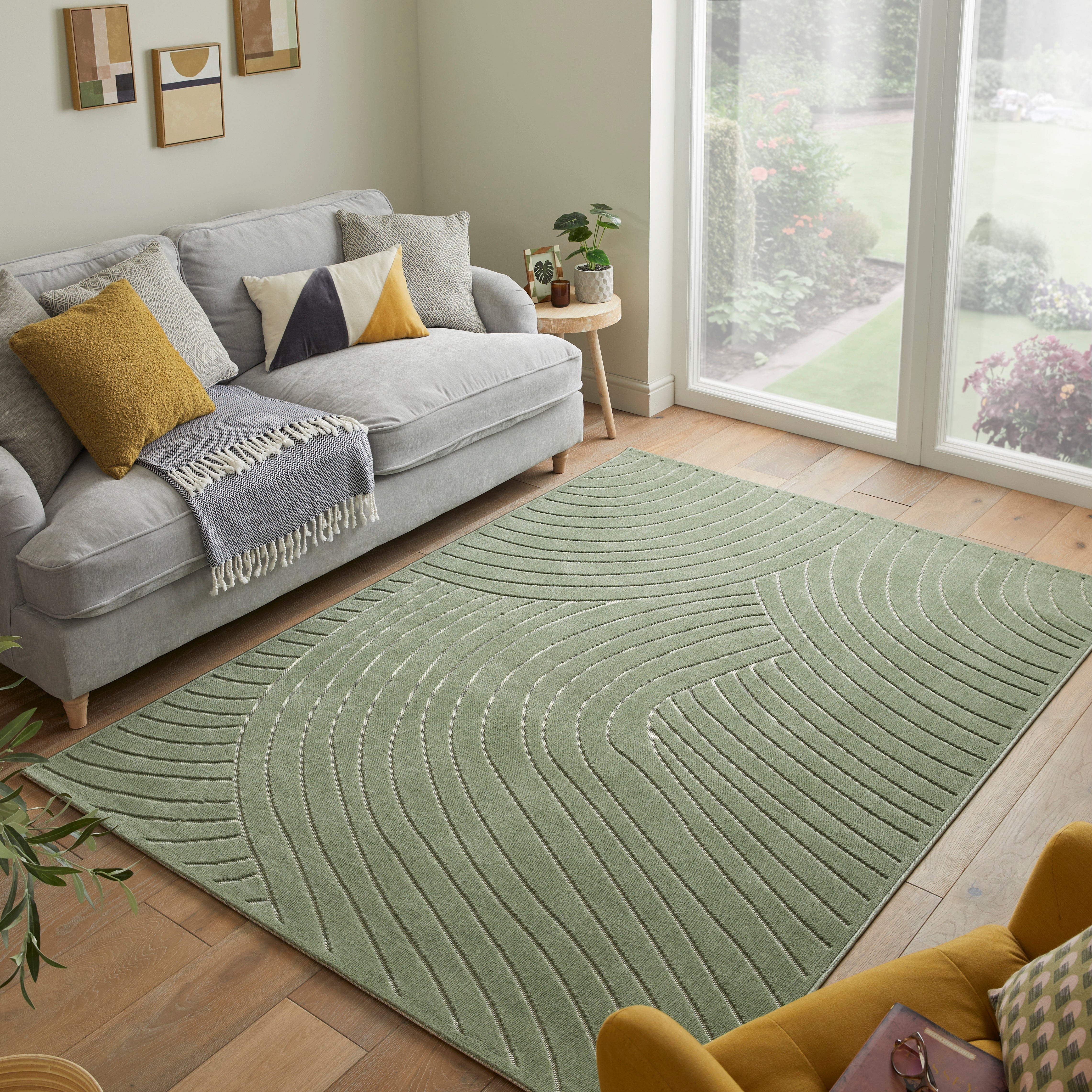 Concept Looms Maze MAZ105 Green Large Rectangle Rug